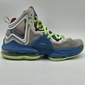 Nike Lebron 19 XVIIII Tropical Kids Size 7Y Blue Lime Glow DD0418-400